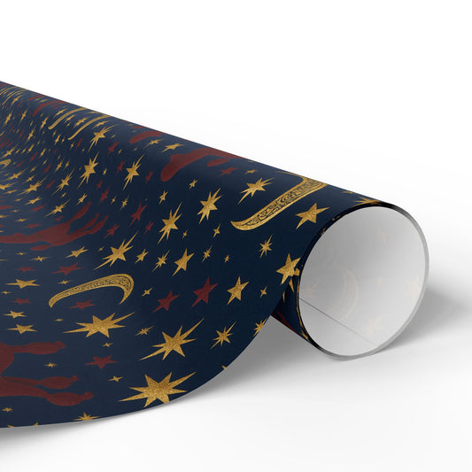 Poodle & Celestial Stars Wrapping Paper