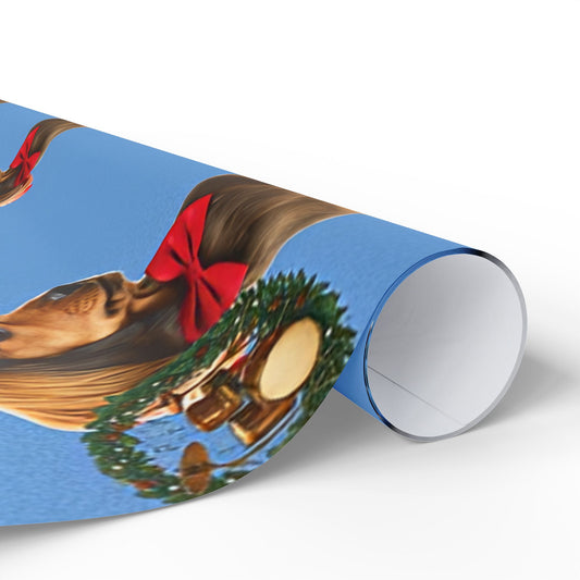Wrapping Paper - Dachshund Dog Holiday Drum Kit Design