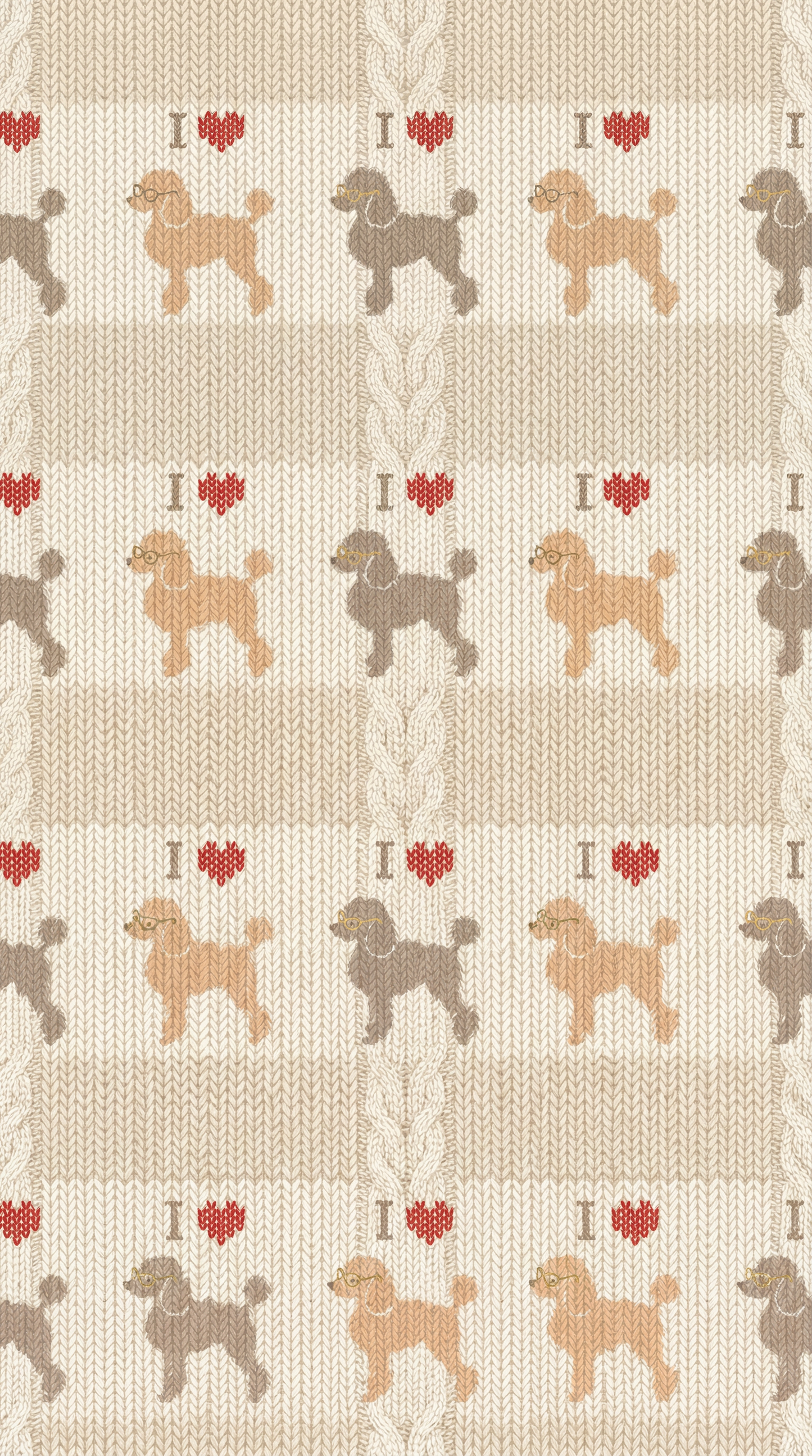 Cozy Knit-Style Puppy Wrapping Paper — "I Love Style" Dog Pattern Gift Wrap
