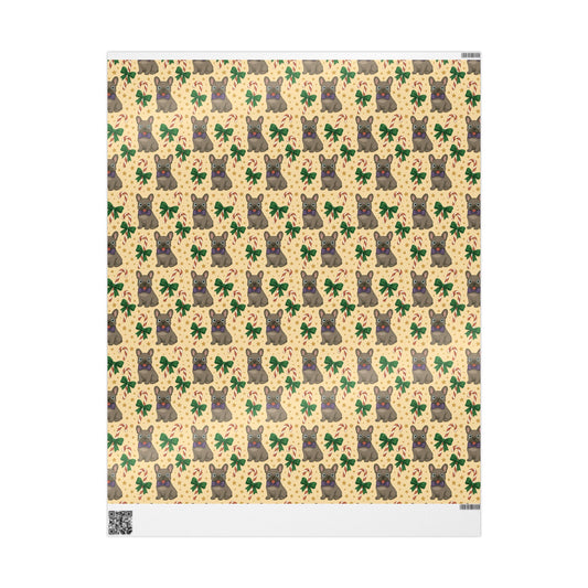 French Bull Dog Holiday Wrapping Paper