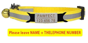 Custom Personalized Reflective Cat Collar