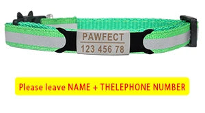 Custom Personalized Reflective Cat Collar