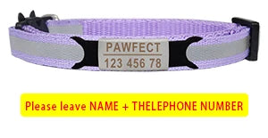 Custom Personalized Reflective Cat Collar