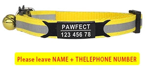 Custom Personalized Reflective Cat Collar