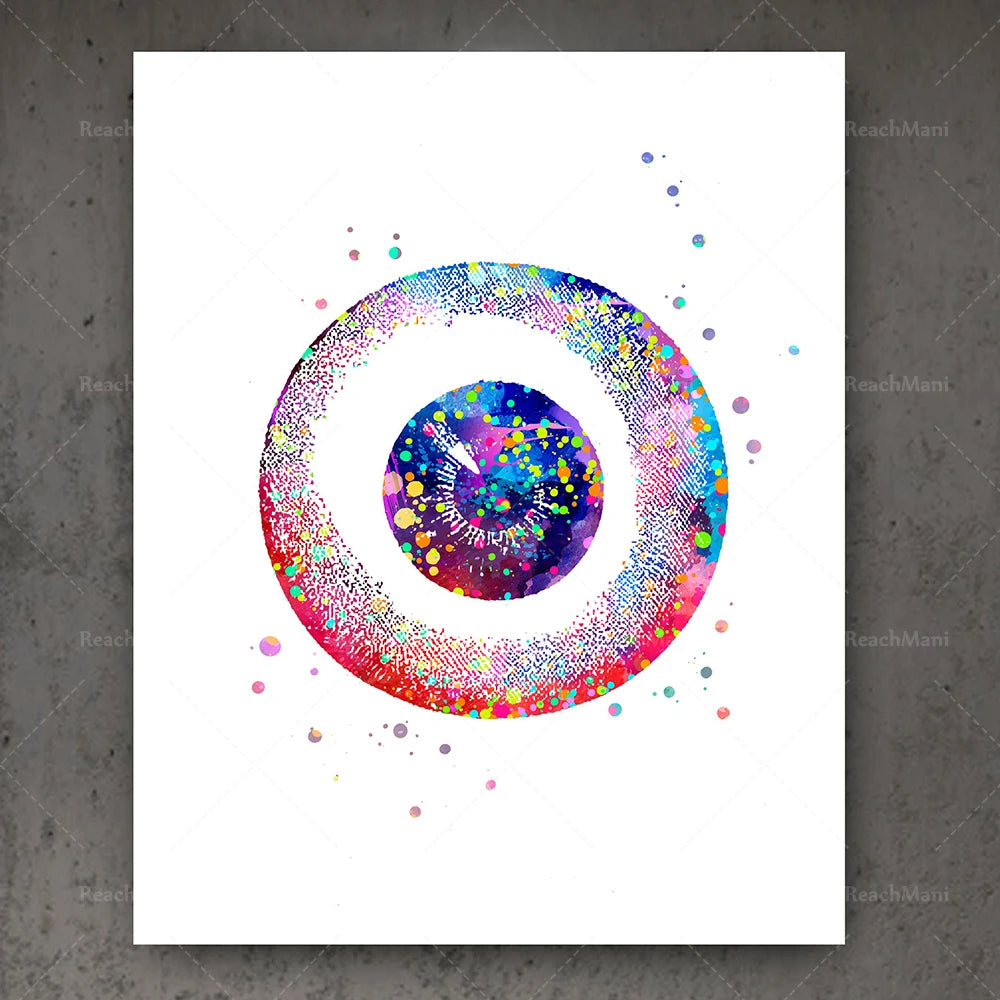 Ophthalmology Art Eye Anatomy Print Set Decor
