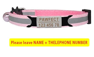 Custom Personalized Reflective Cat Collar
