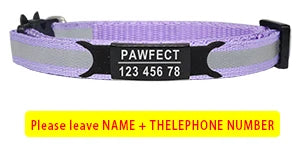 Custom Personalized Reflective Cat Collar