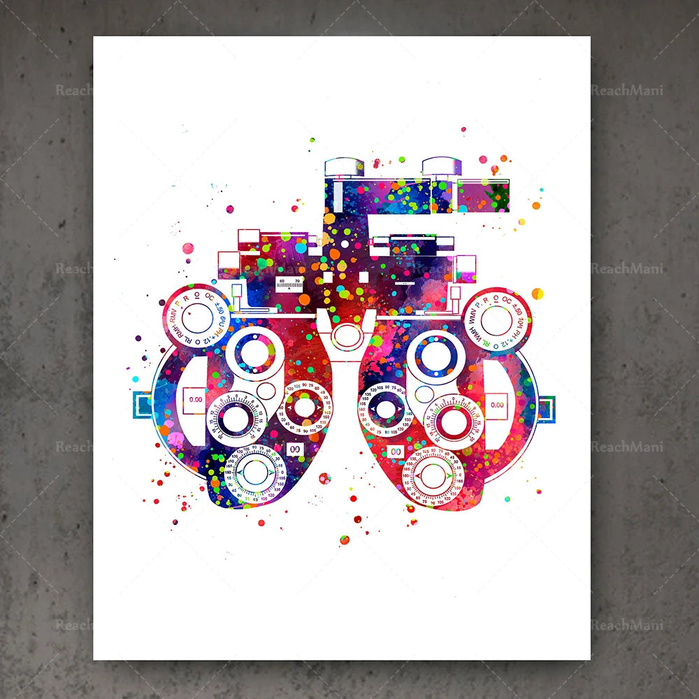Ophthalmology Art Eye Anatomy Print Set Decor