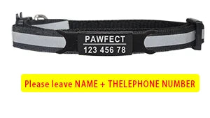 Custom Personalized Reflective Cat Collar