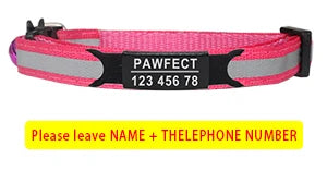 Custom Personalized Reflective Cat Collar