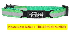 Custom Personalized Reflective Cat Collar