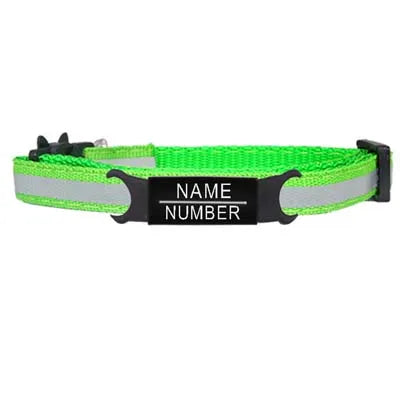 Custom Personalized Reflective Cat Collar