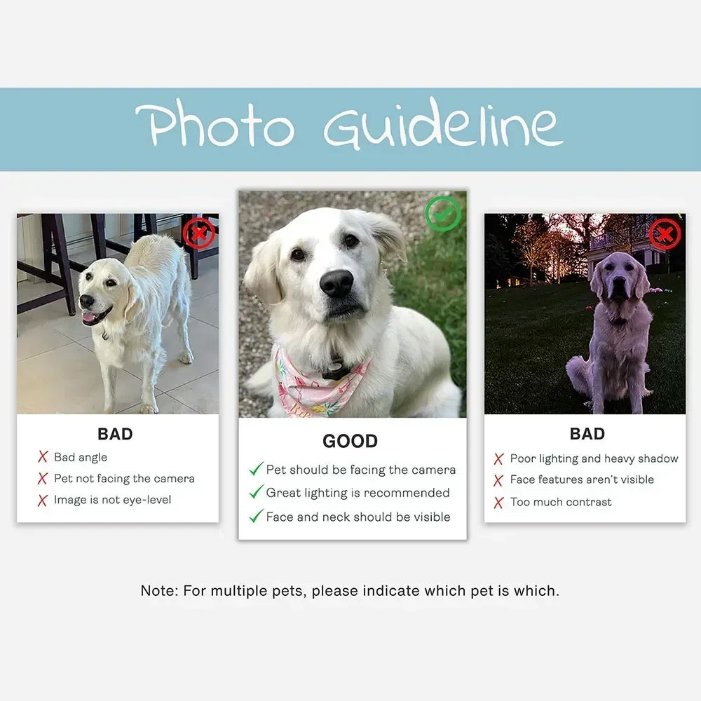 Color Custom Pet Portrait Personalized Poster