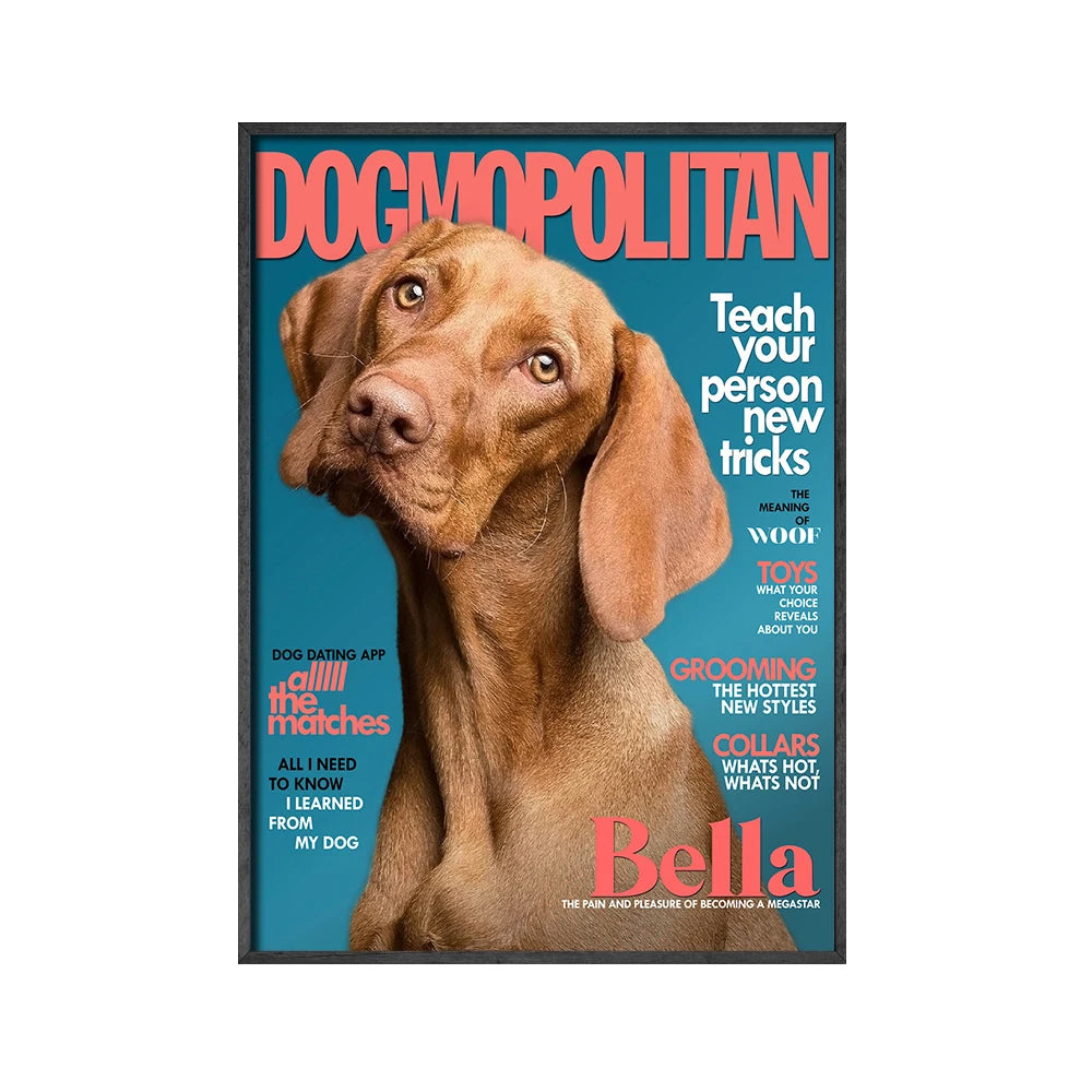 Custom Animals Magazine Dog Cat Pets Photo Fashion Poster