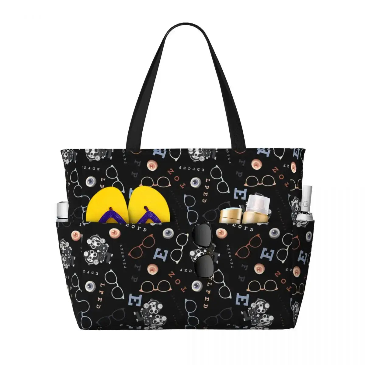 Eye Chart Tote Bag that is used