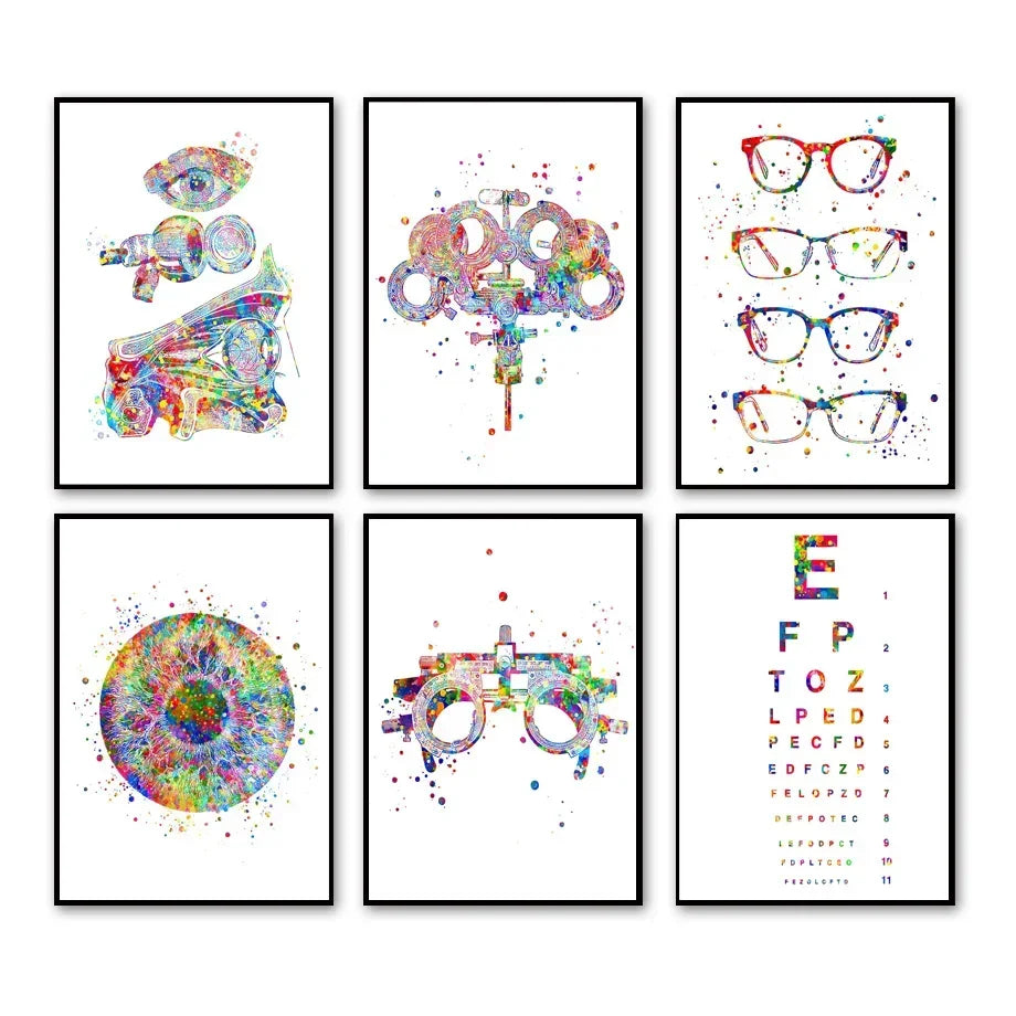 Vision Optometrist Eye Anatomy Doctor Optician Wall Art