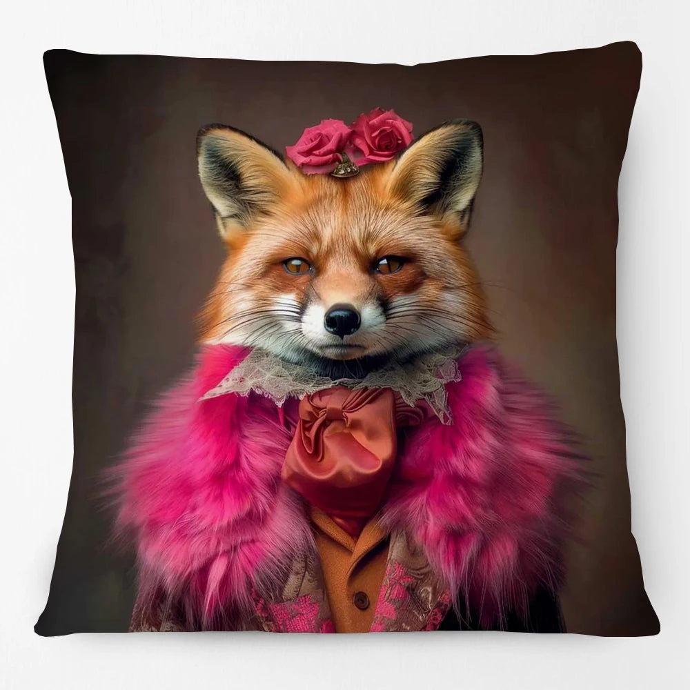 Cool Animals Portraits Cushion Cover