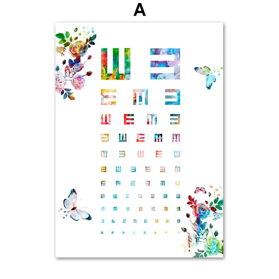 Abstract Watercolor Eye Anatomy Education Nordic Posters