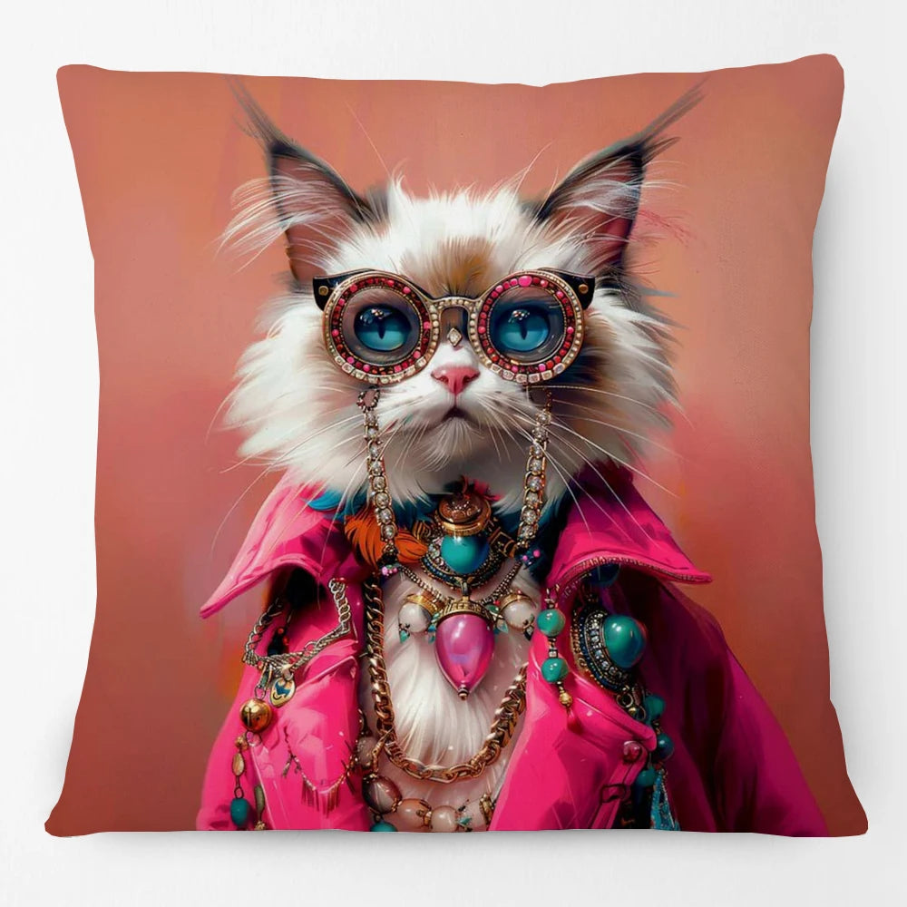 Cool Animals Portraits Cushion Cover