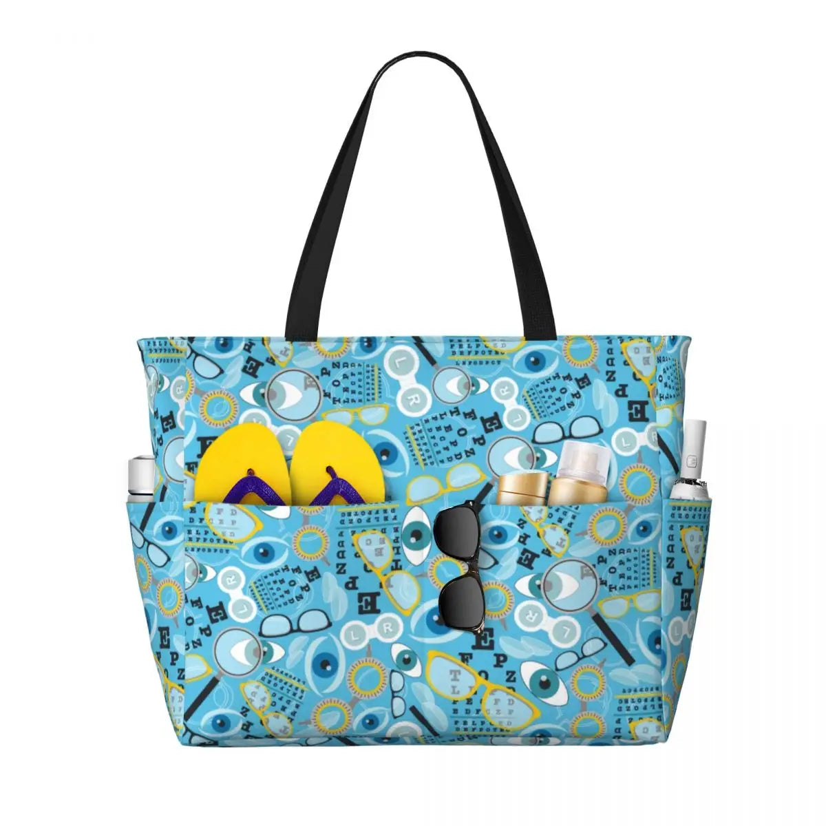 Eye Chart Tote Bag that is used