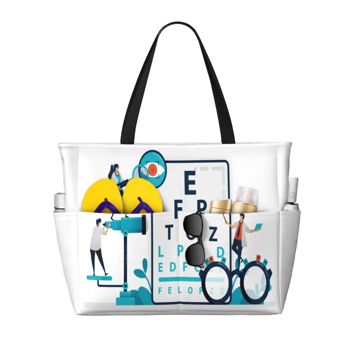 Eye Chart Tote Bag that is used