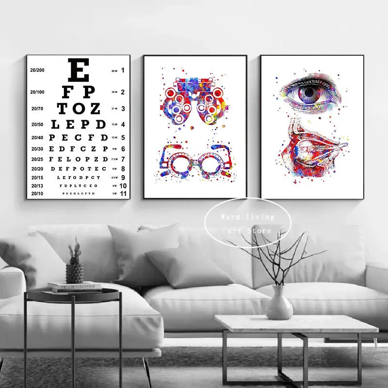 Optician human Eye Anatomy Art Canvas Painting