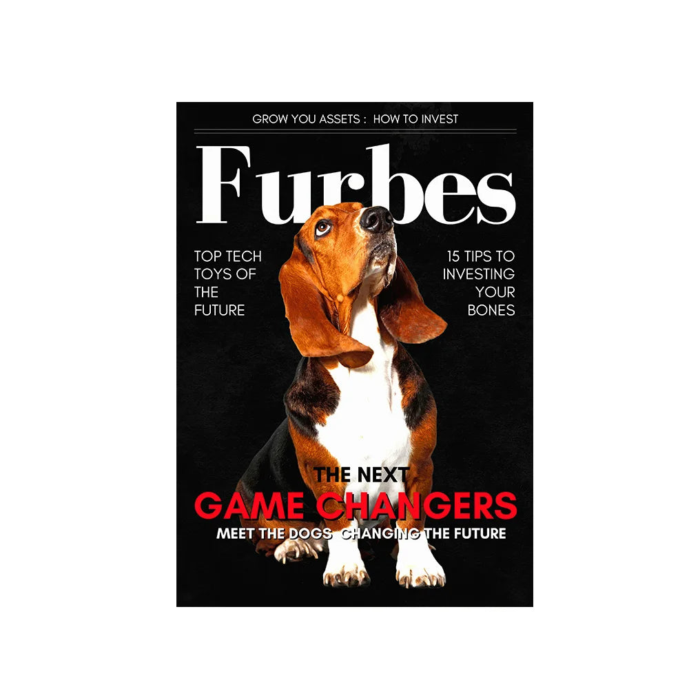 Personalized Custom Pets Magazine Art Poster