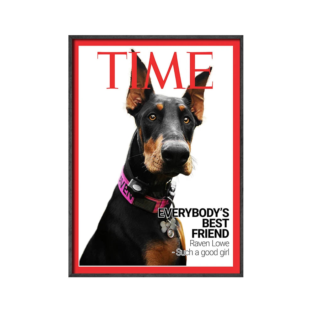 Custom Animals Magazine Dog Cat Pets Photo Fashion Poster