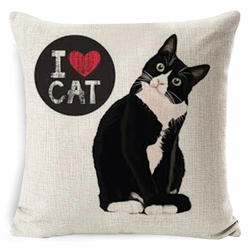 Bull Terrier Beagle Cotton Linen Cushion Cover