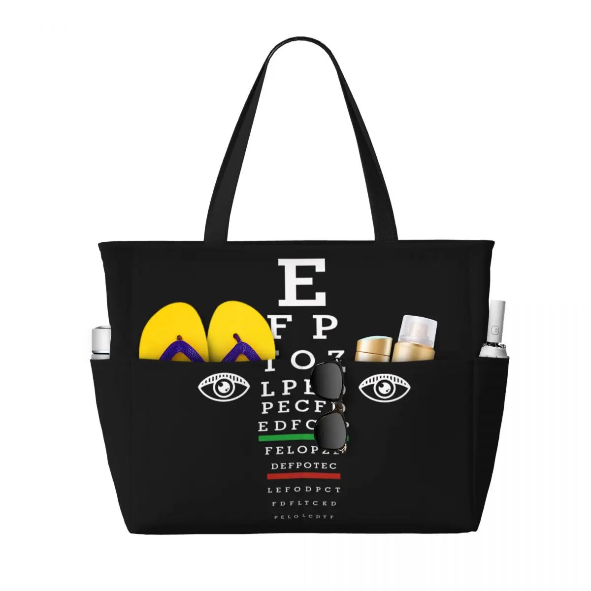 Eye Chart Tote Bag that is used