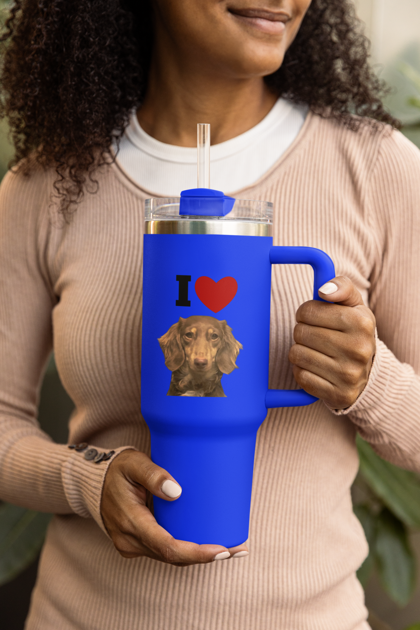 Personalized I Love My Dog Insulated Travel Mug 40oz