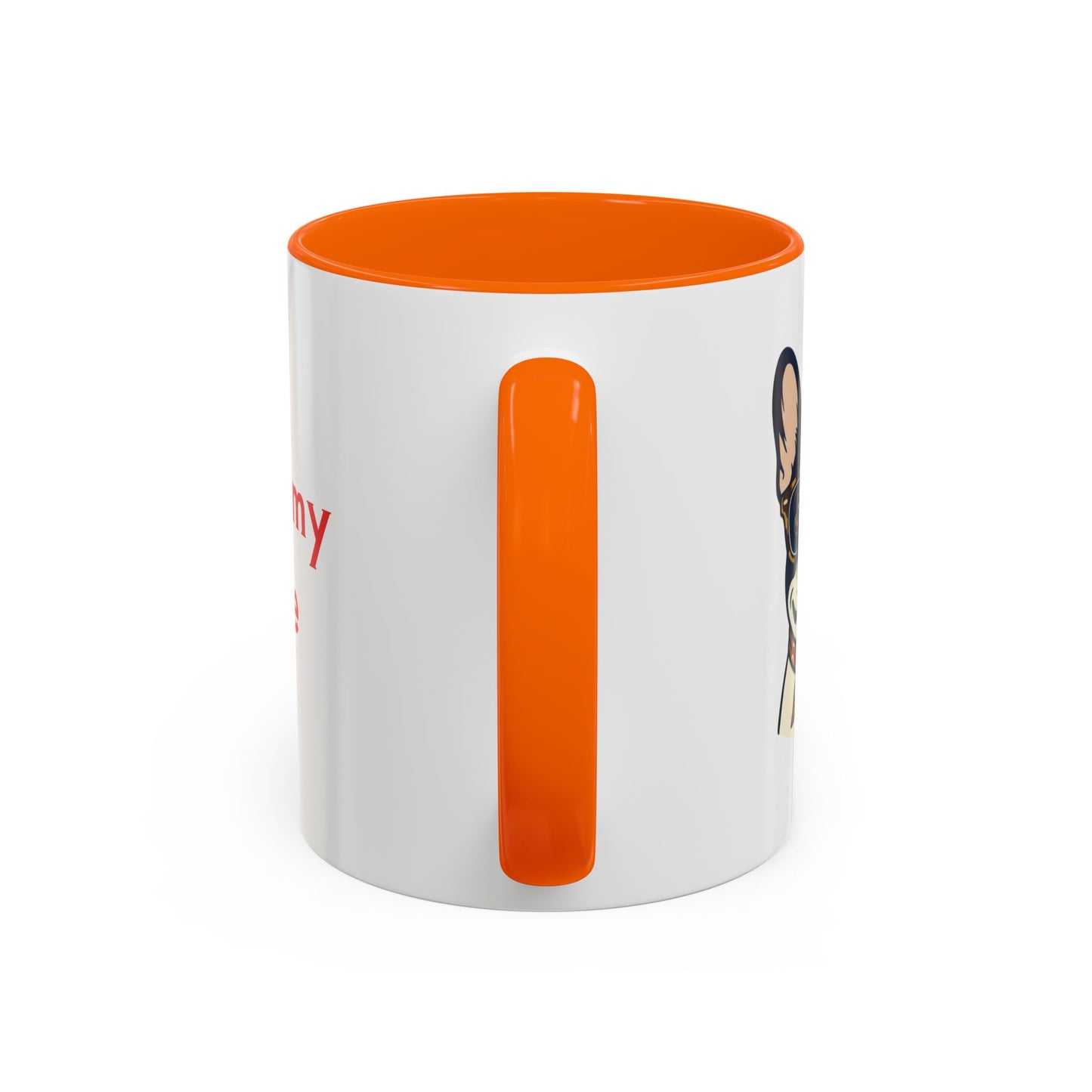 My Dog Is My Soulmate Accent Coffee Mug — French Bulldog with Glasses (11/15oz)