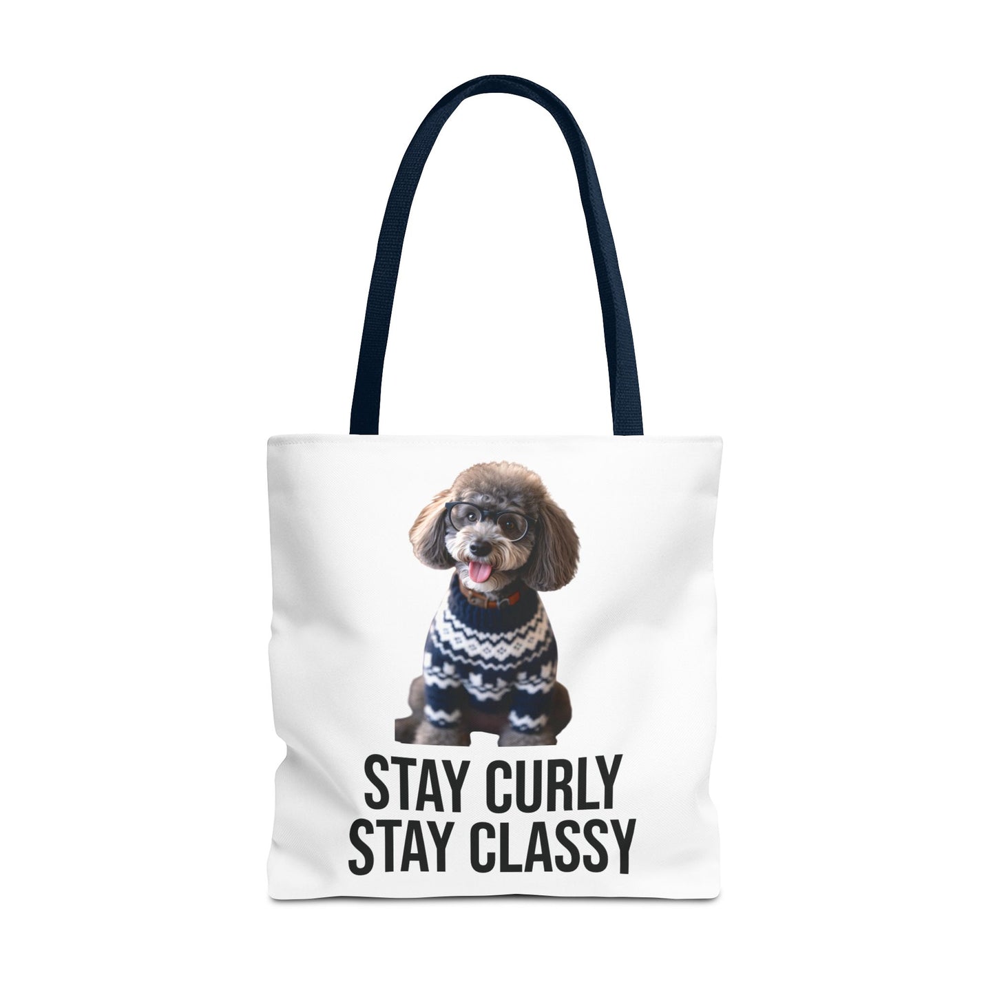 Stay Curly Stay Classy Poodle Tote Bag — Canvas Shopper