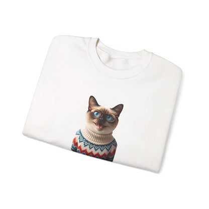 Cat Mom Sweatshirt — "Cat Mom: A Title Just Above Queen" Cozy Crewneck for Cat Lovers