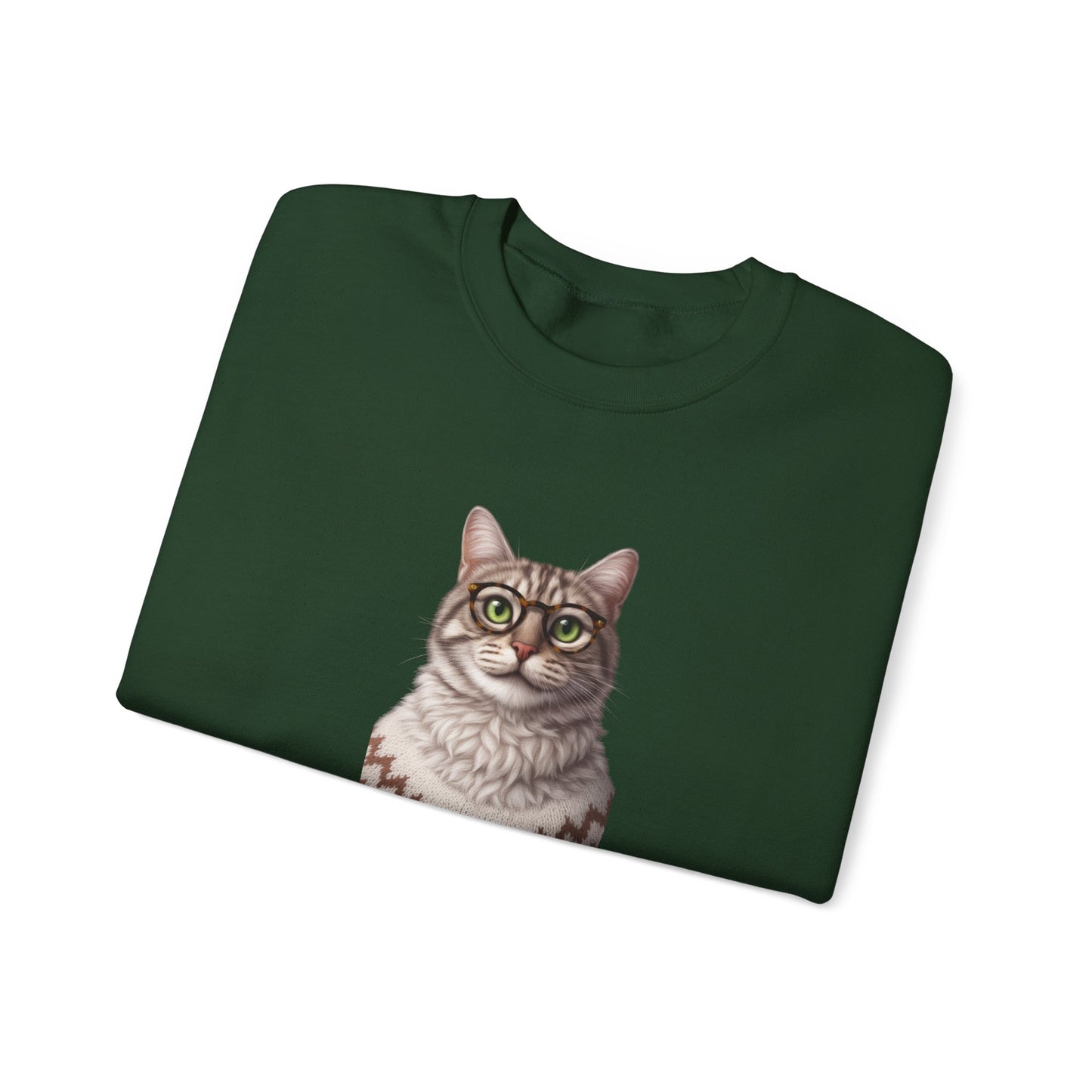 Feline Good Today Cat Crewneck Sweatshirt — Cozy Nordic Cat Pullover
