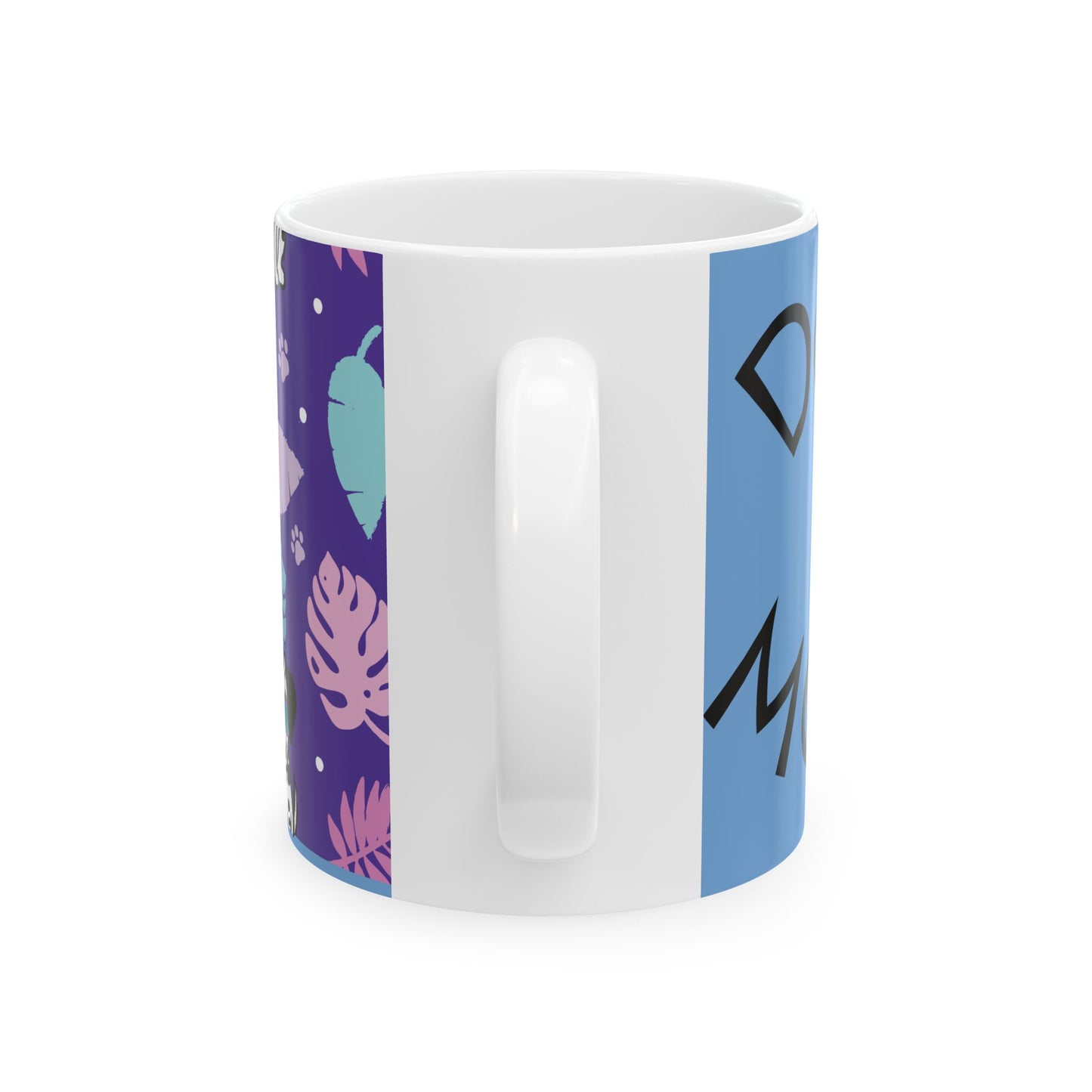 Dog Mom Ceramic Mug — Cute Paw Print & Pup Pattern Coffee Cup (11oz, 15oz)