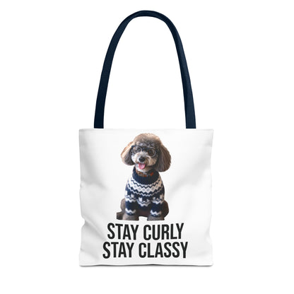 Stay Curly Stay Classy Poodle Tote Bag — Canvas Shopper