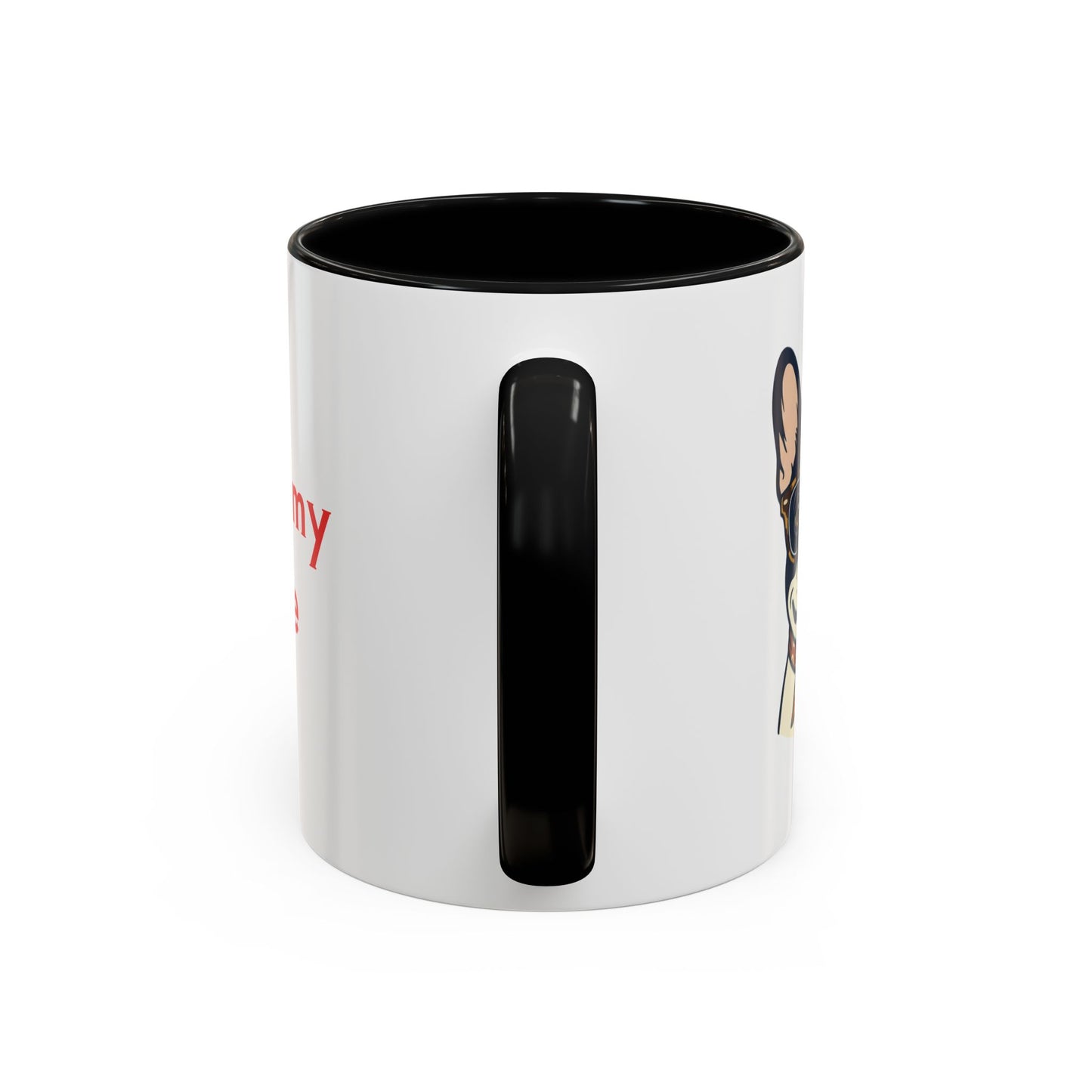 My Dog Is My Soulmate Accent Coffee Mug — French Bulldog with Glasses (11/15oz)