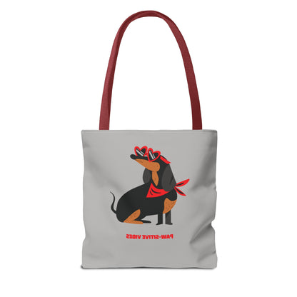 Custom Tote Bag - Paw-sitive Vibes AOP