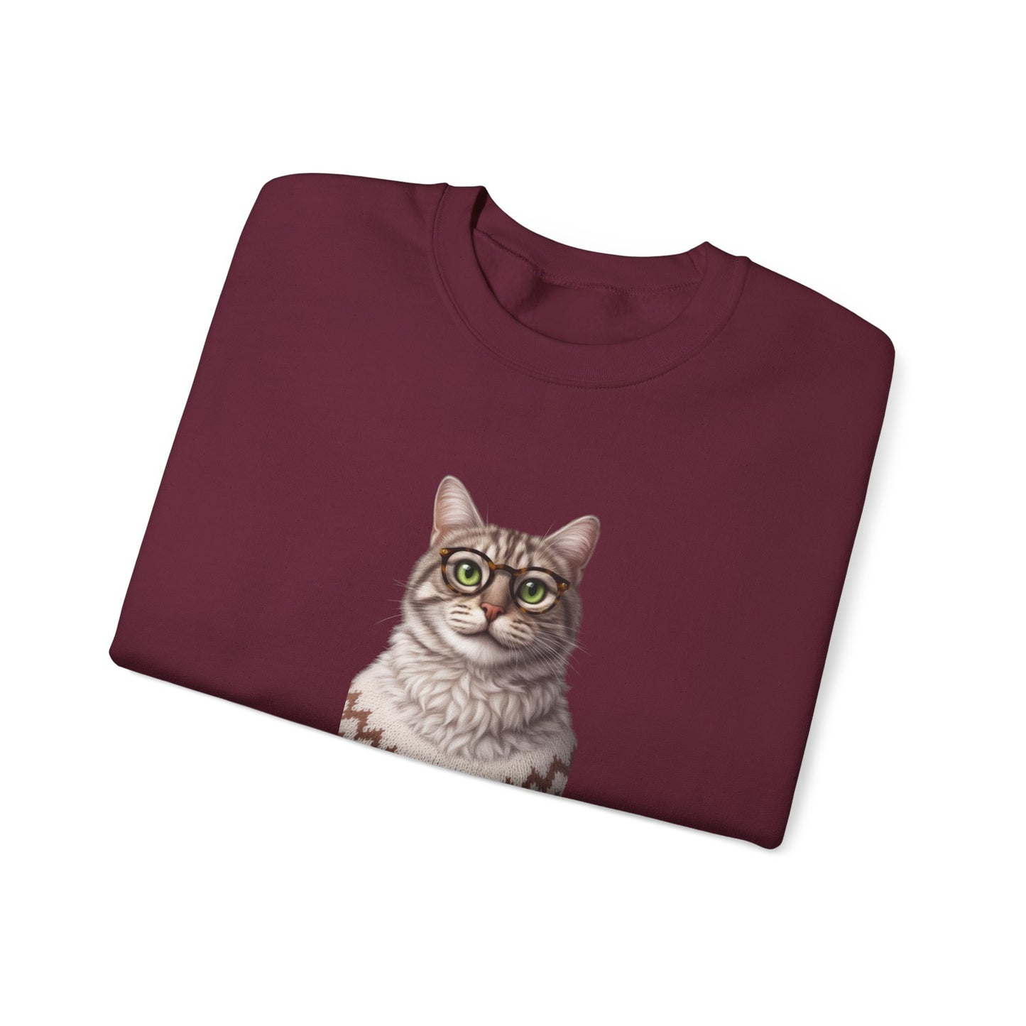 Feline Good Today Cat Crewneck Sweatshirt — Cozy Nordic Cat Pullover