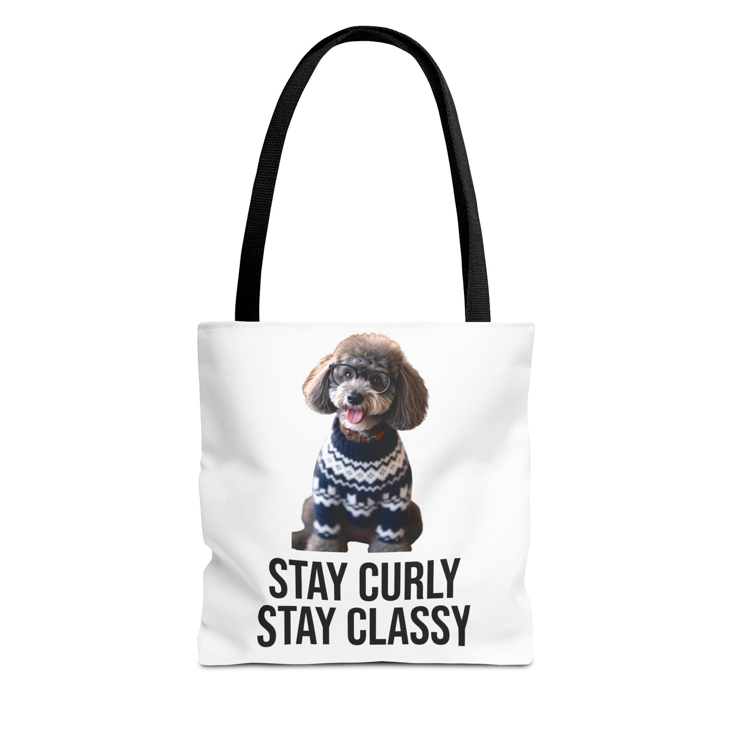 Stay Curly Stay Classy Poodle Tote Bag — Canvas Shopper