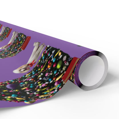 White Poodle Holiday Gift wrap