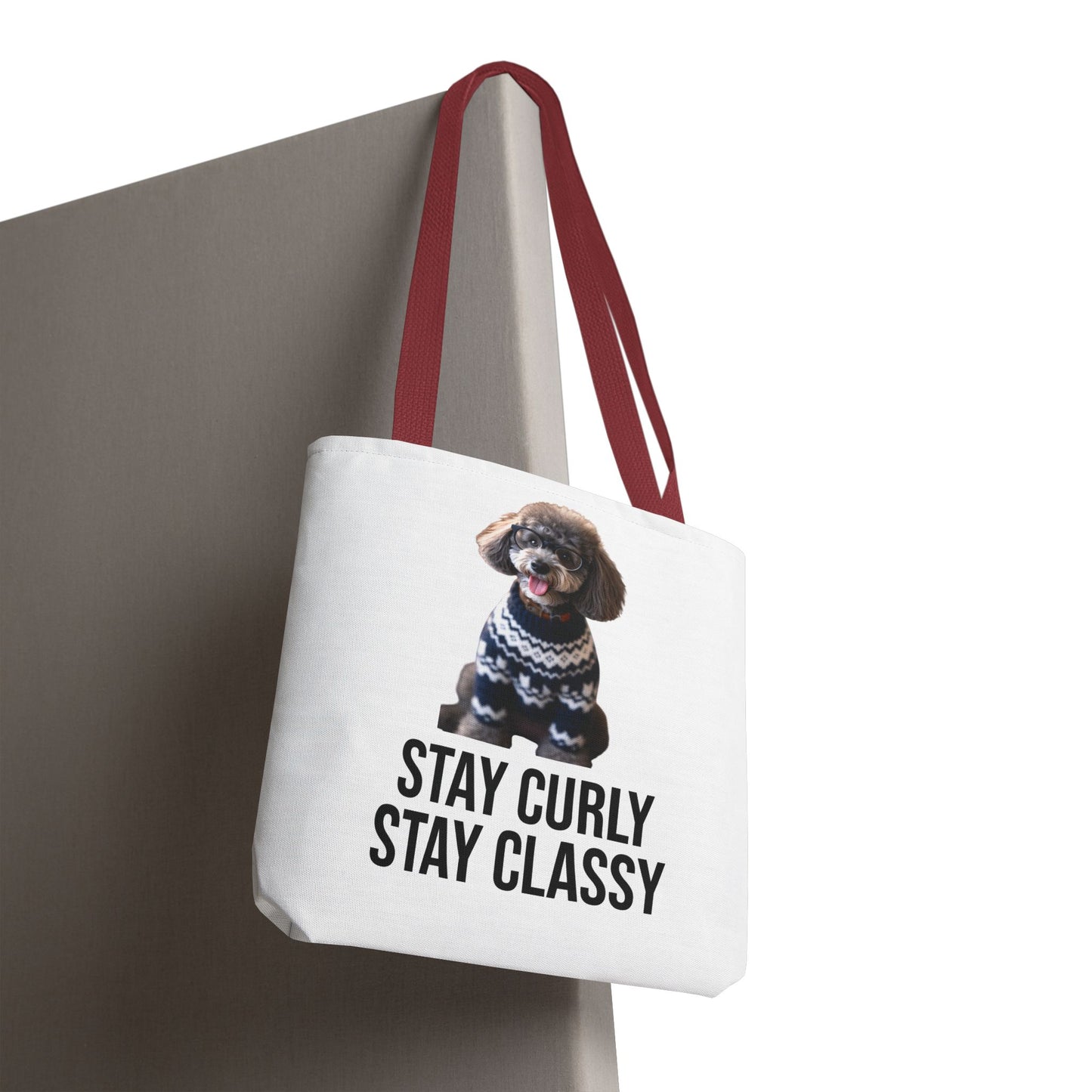 Stay Curly Stay Classy Poodle Tote Bag — Canvas Shopper