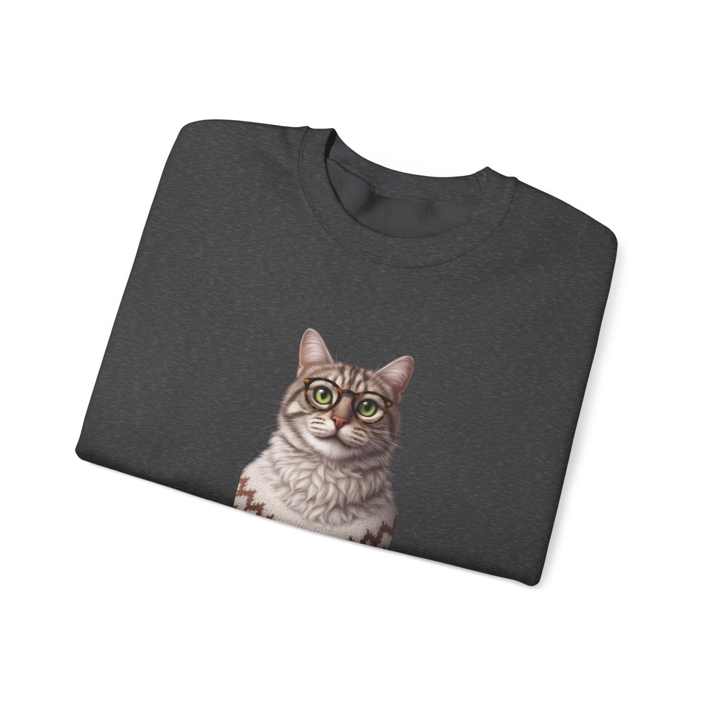 Feline Good Today Cat Crewneck Sweatshirt — Cozy Nordic Cat Pullover