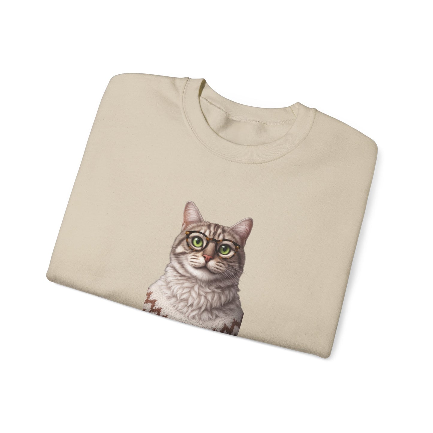 Feline Good Today Cat Crewneck Sweatshirt — Cozy Nordic Cat Pullover