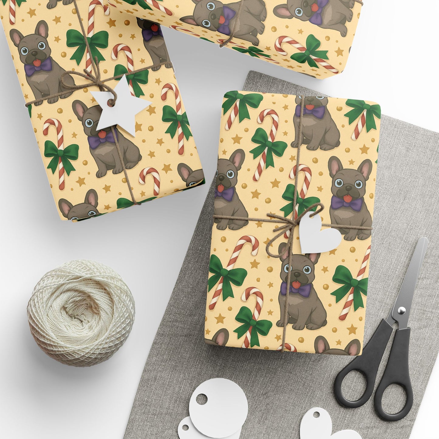 French Bull Dog Holiday Wrapping Paper