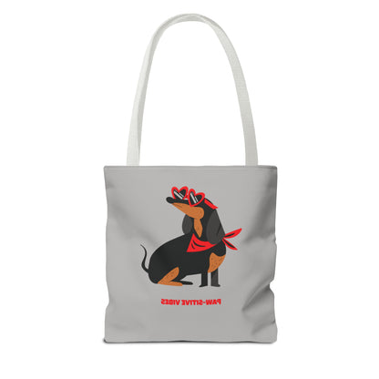 Custom Tote Bag - Paw-sitive Vibes AOP