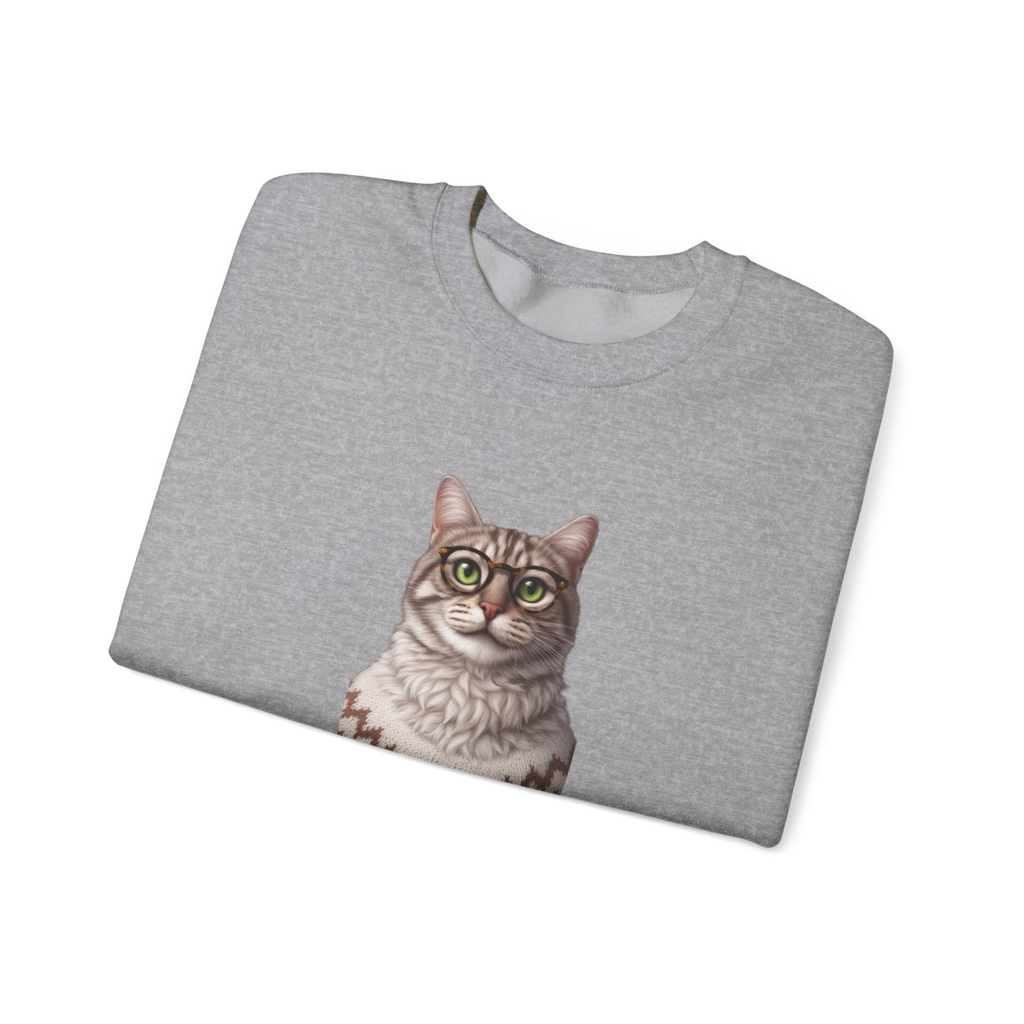 Feline Good Today Cat Crewneck Sweatshirt — Cozy Nordic Cat Pullover