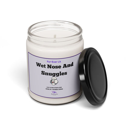 Wet Nose & Snuggles Scented Soy Candle - 9oz with Fun Quote
