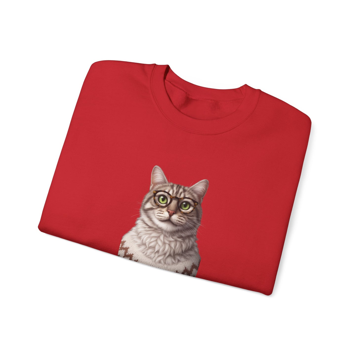 Feline Good Today Cat Crewneck Sweatshirt — Cozy Nordic Cat Pullover